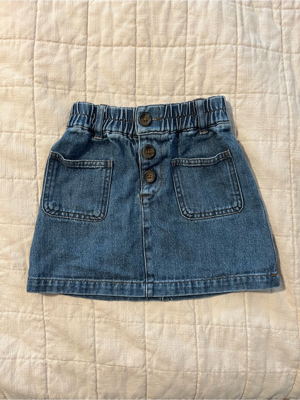 Mini Boden Denim Pocket Skirt